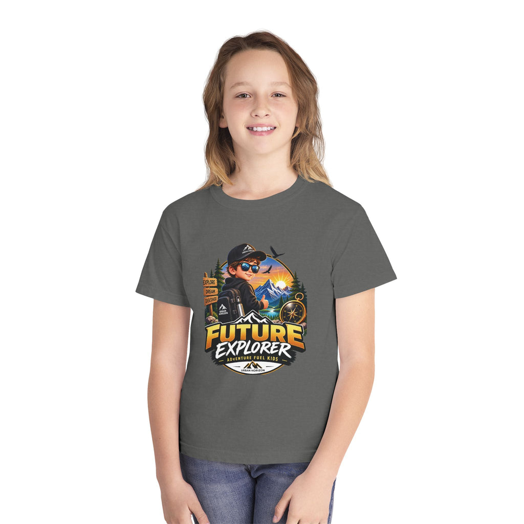 Youth Tee — "Future Explorer" Adventure Kids Graphic Shirt