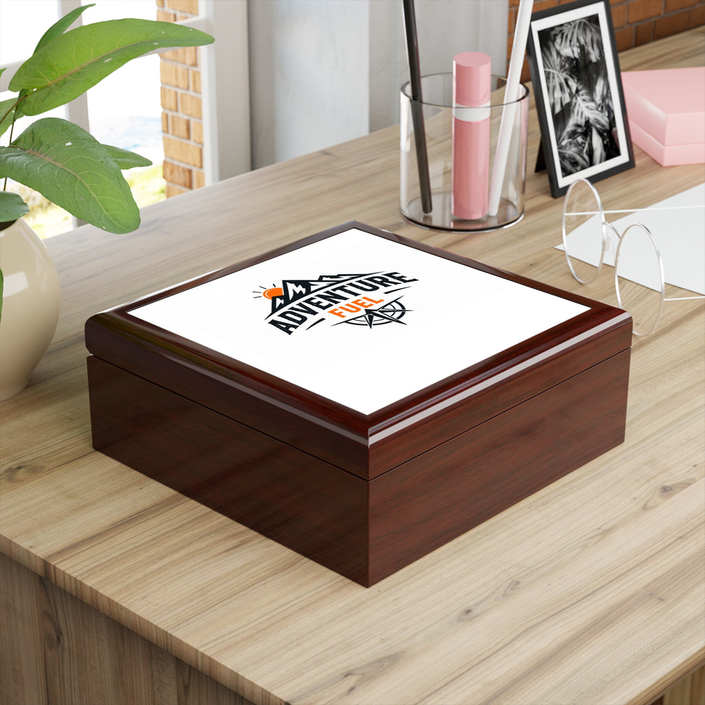 Adventure Fuel Jewelry Box — Mountain Compass Keepsake Box