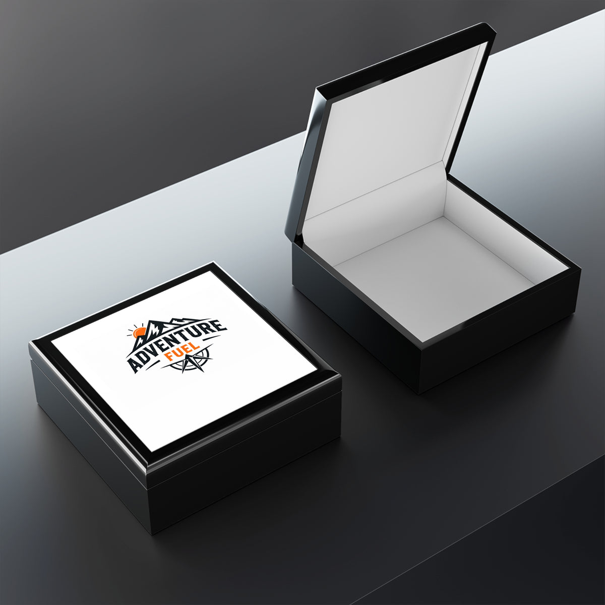 Adventure Fuel Jewelry Box — Mountain Compass Keepsake Box