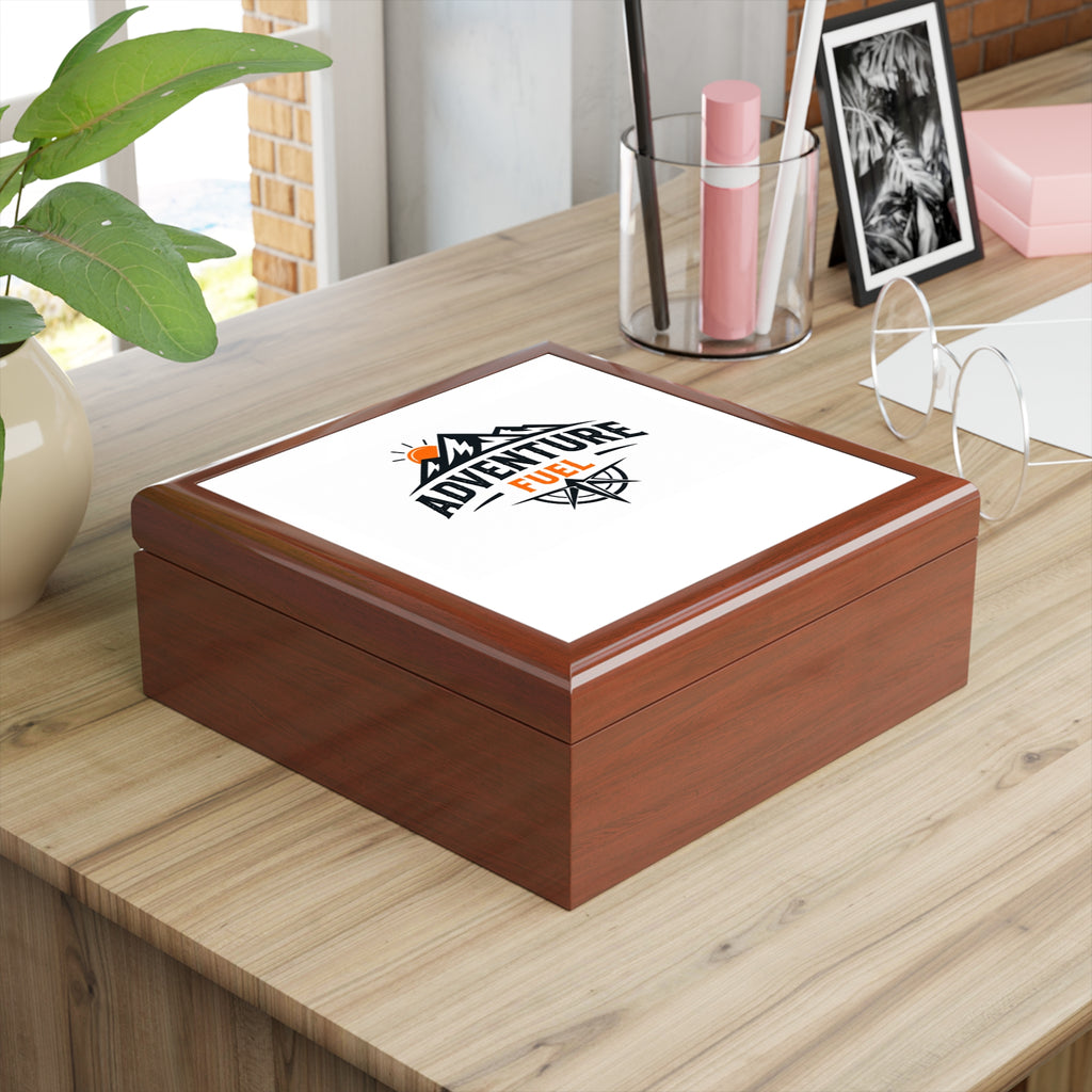 Adventure Fuel Jewelry Box — Mountain Compass Keepsake Box