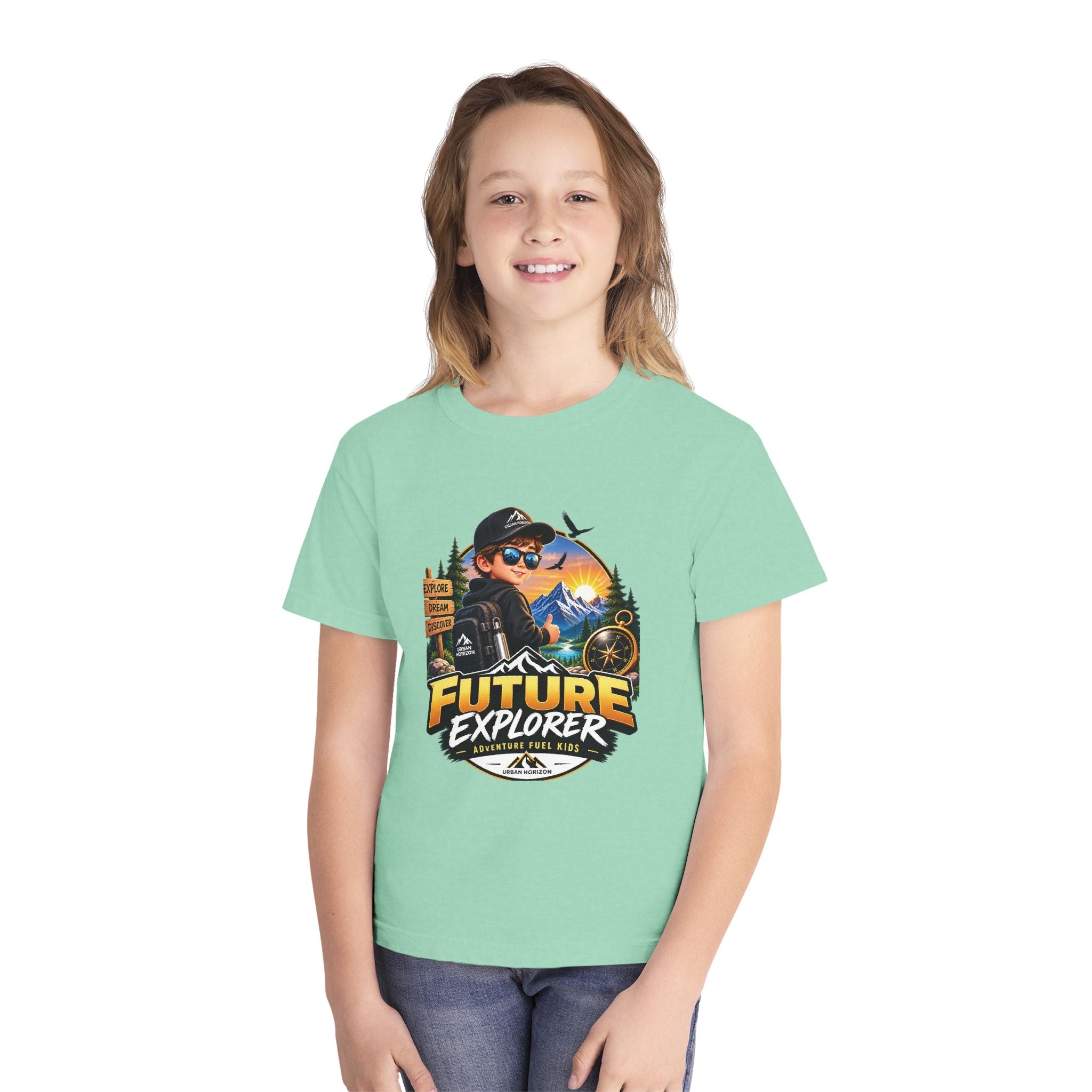 Youth Tee — "Future Explorer" Adventure Kids Graphic Shirt