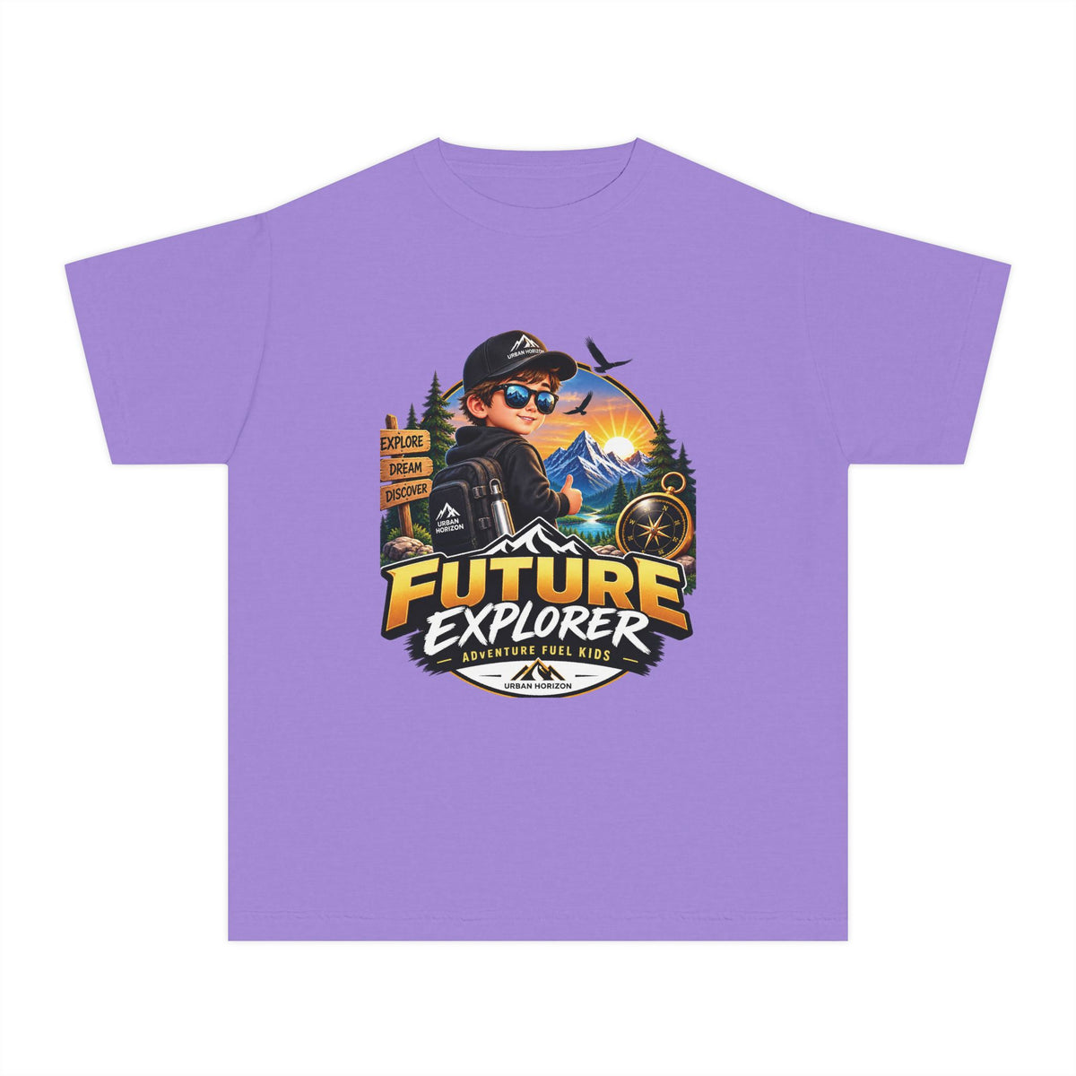 Youth Tee — "Future Explorer" Adventure Kids Graphic Shirt