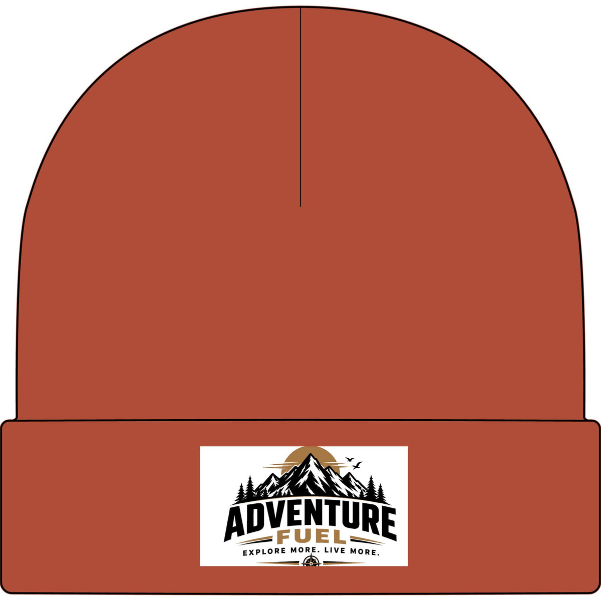 Adventure Fuel Cuff Beanie — Mountain Logo Knit Hat