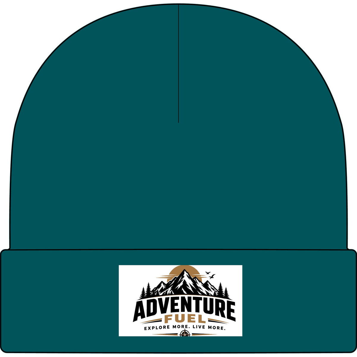 Adventure Fuel Cuff Beanie — Mountain Logo Knit Hat
