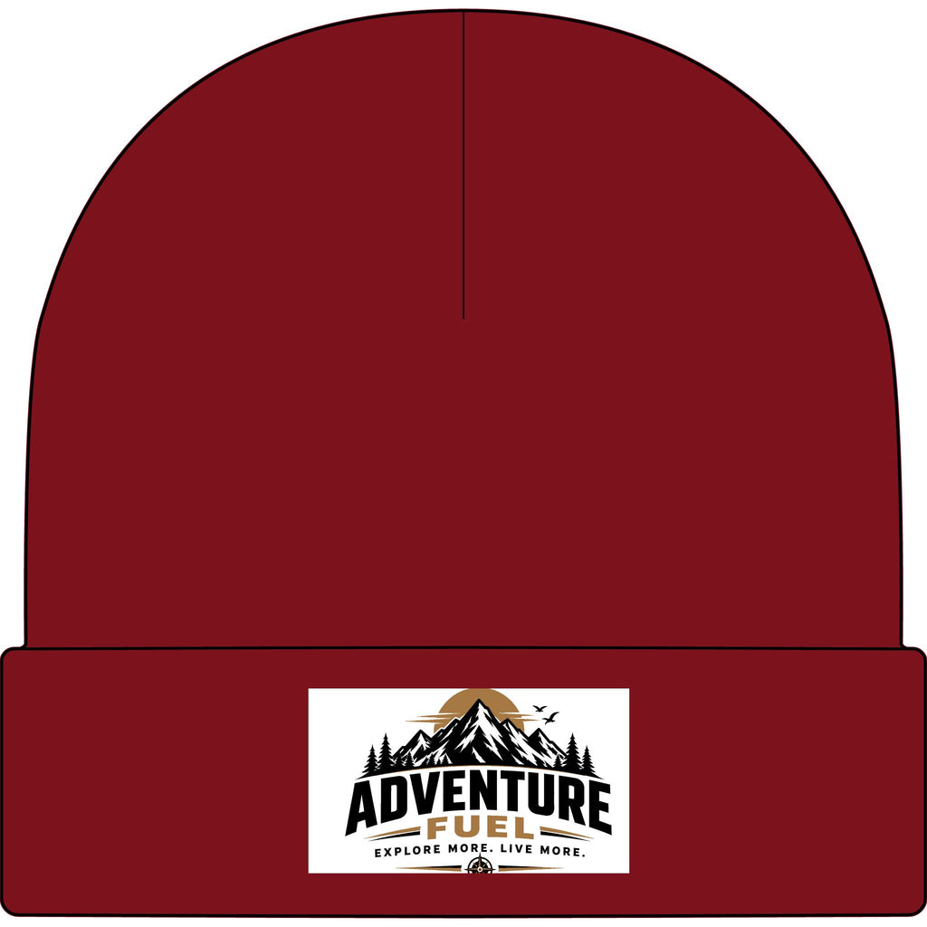 Adventure Fuel Cuff Beanie — Mountain Logo Knit Hat