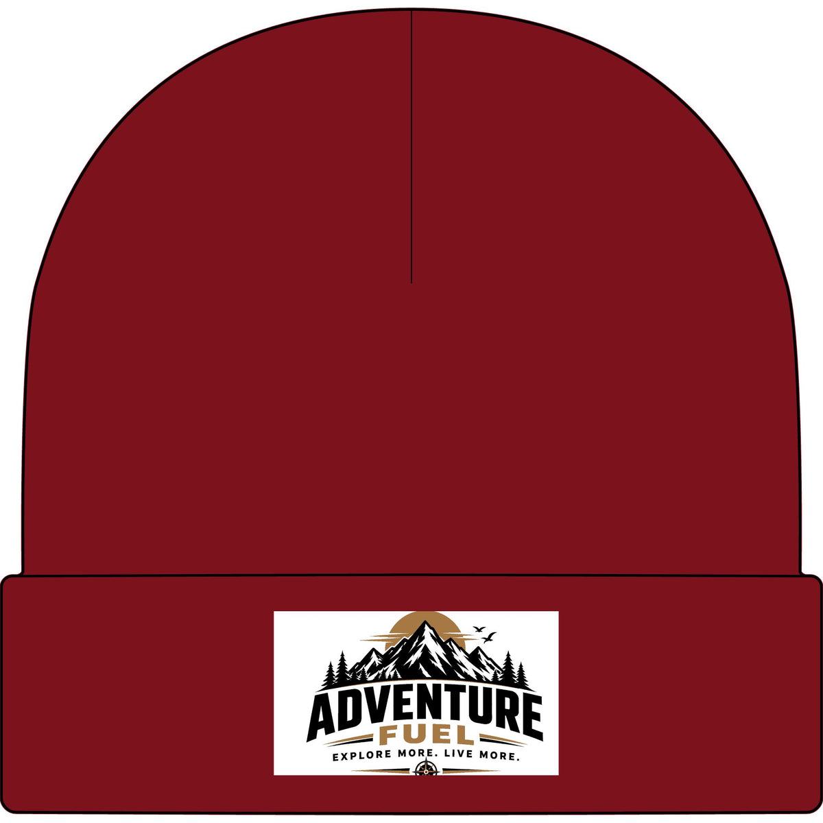 Adventure Fuel Cuff Beanie — Mountain Logo Knit Hat