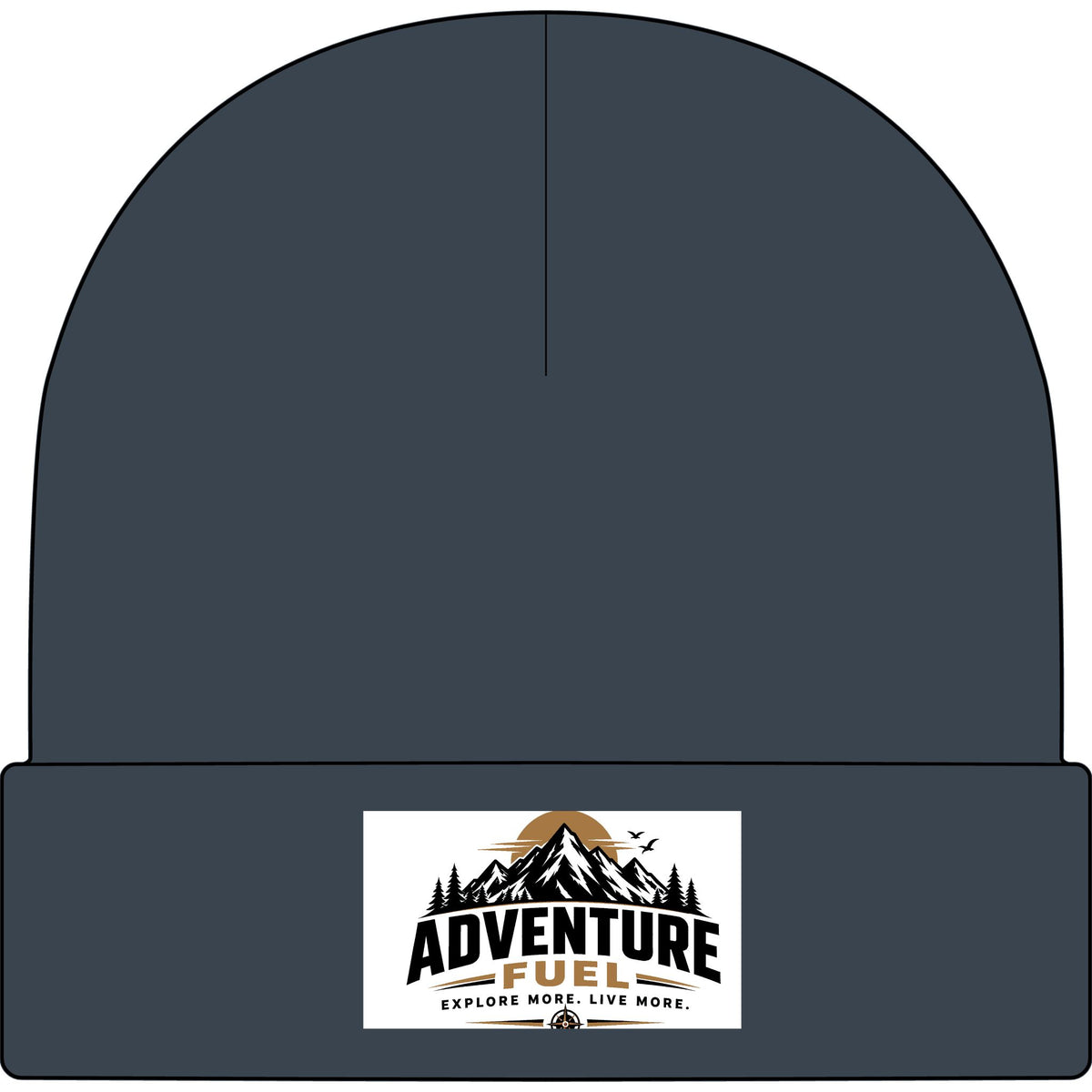 Adventure Fuel Cuff Beanie — Mountain Logo Knit Hat