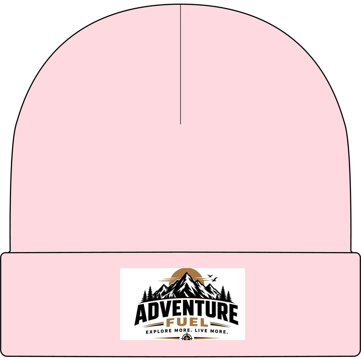 Adventure Fuel Cuff Beanie — Mountain Logo Knit Hat