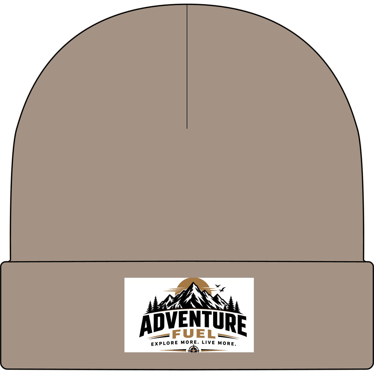 Adventure Fuel Cuff Beanie — Mountain Logo Knit Hat