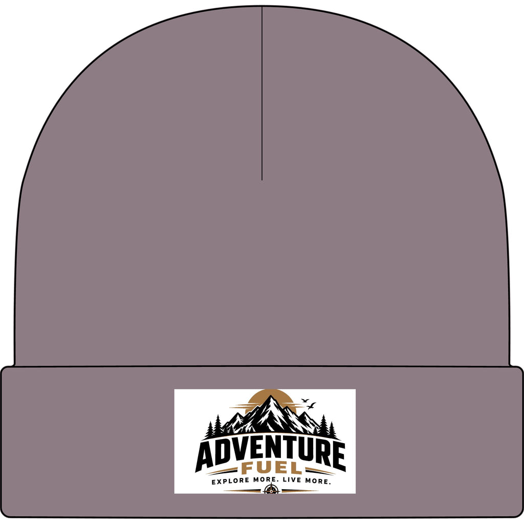 Adventure Fuel Cuff Beanie — Mountain Logo Knit Hat