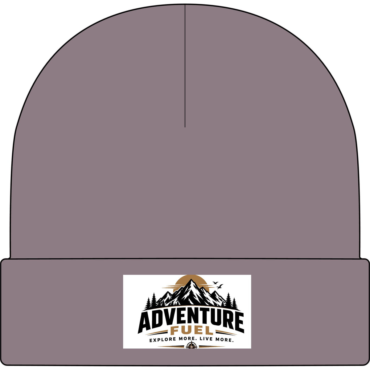Adventure Fuel Cuff Beanie — Mountain Logo Knit Hat