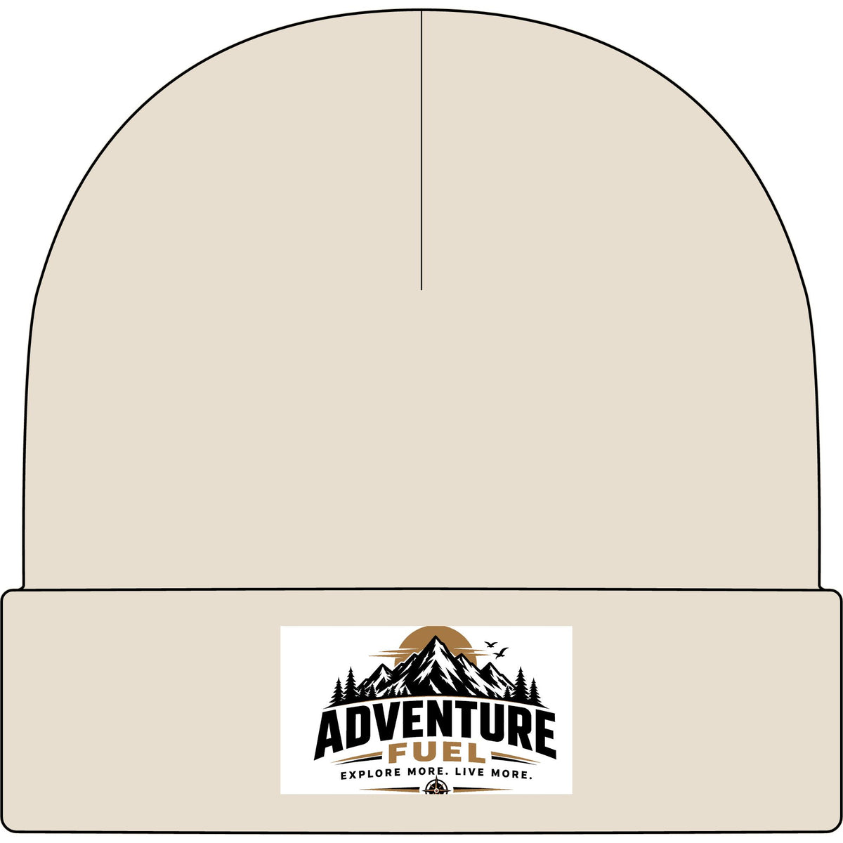 Adventure Fuel Cuff Beanie — Mountain Logo Knit Hat