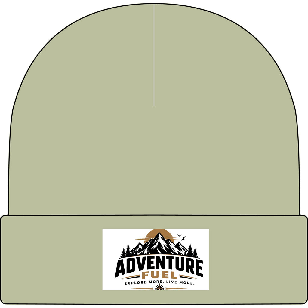 Adventure Fuel Cuff Beanie — Mountain Logo Knit Hat