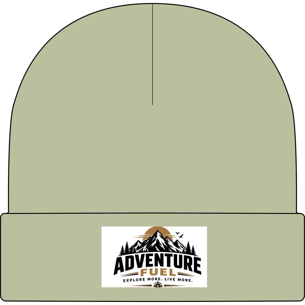 Adventure Fuel Cuff Beanie — Mountain Logo Knit Hat