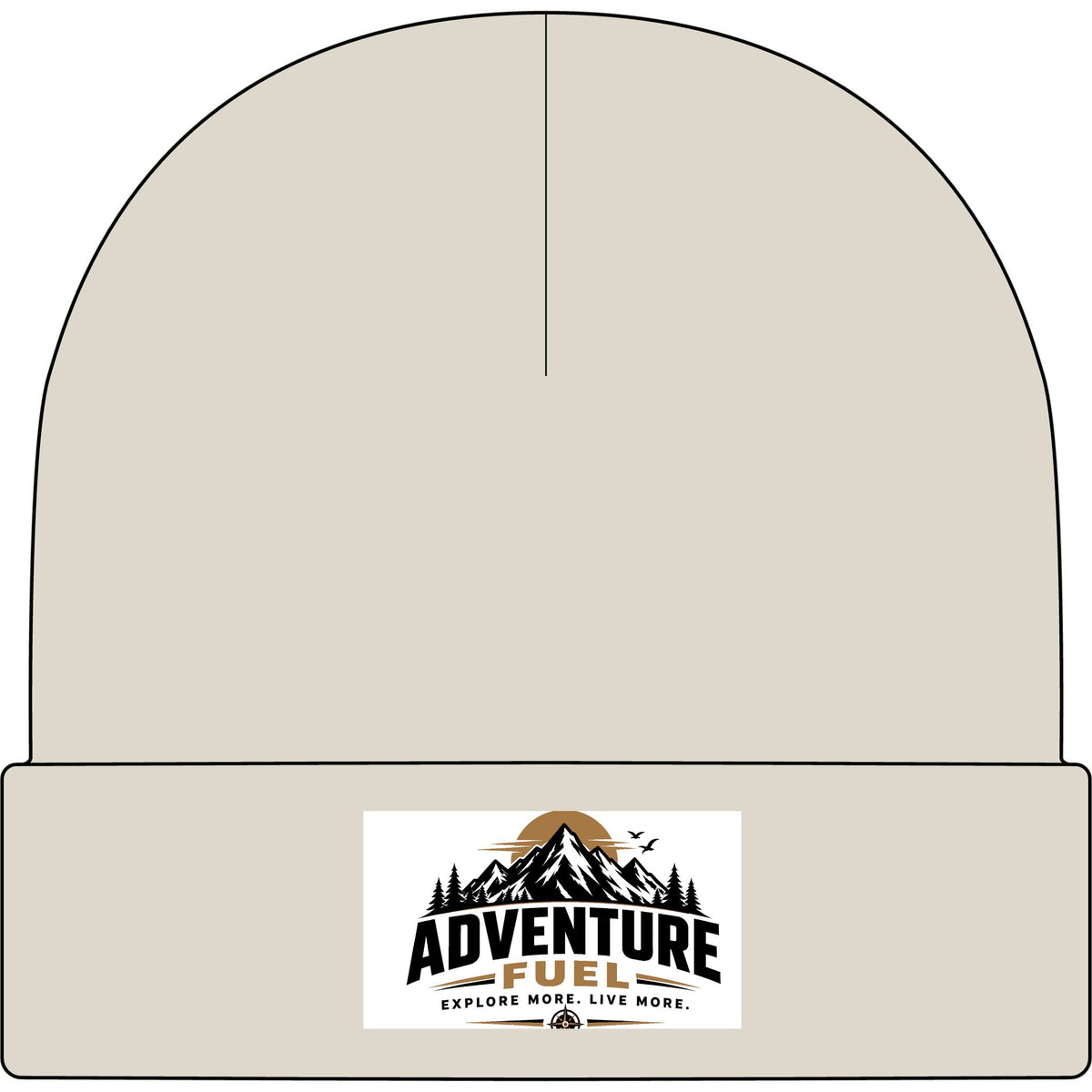 Adventure Fuel Cuff Beanie — Mountain Logo Knit Hat