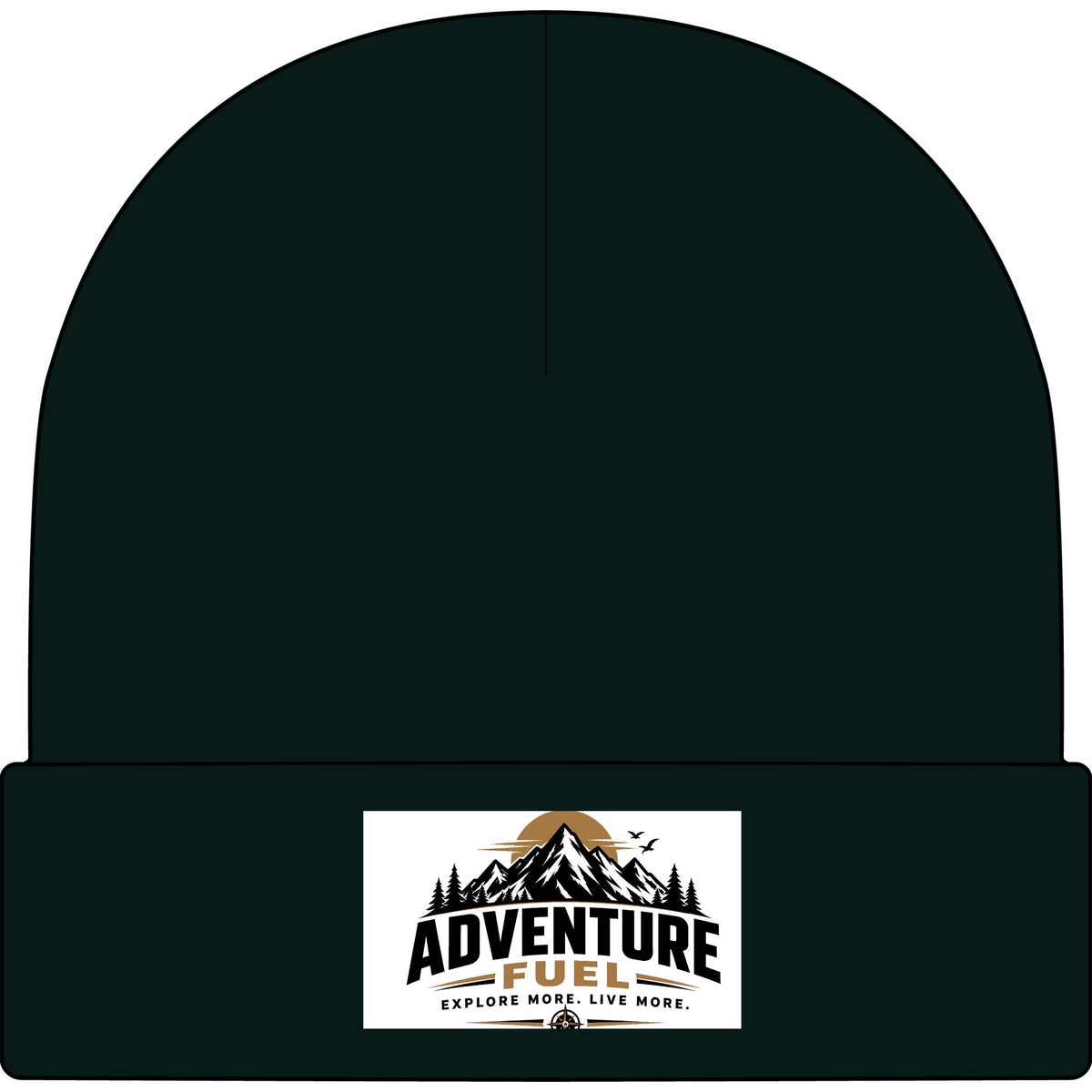 Adventure Fuel Cuff Beanie — Mountain Logo Knit Hat