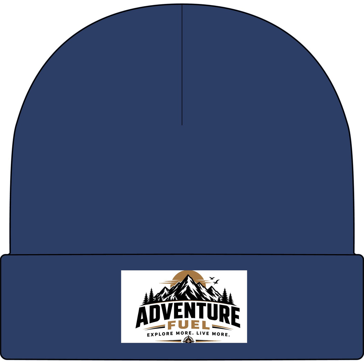 Adventure Fuel Cuff Beanie — Mountain Logo Knit Hat