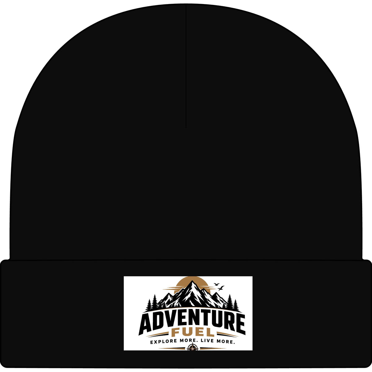 Adventure Fuel Cuff Beanie — Mountain Logo Knit Hat