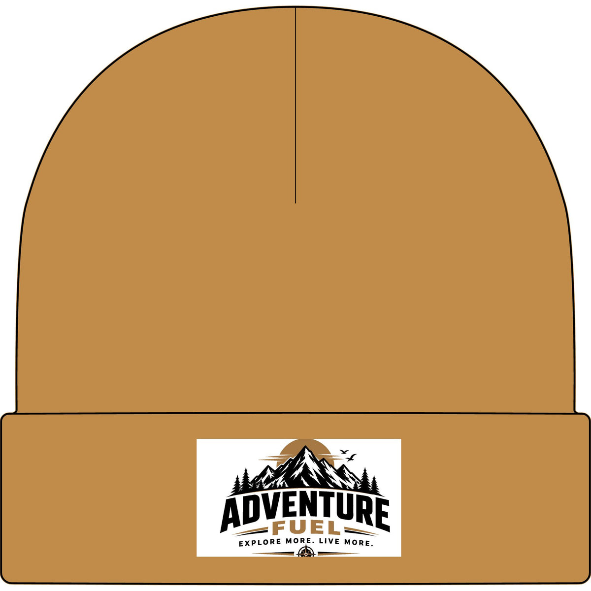 Adventure Fuel Cuff Beanie — Mountain Logo Knit Hat