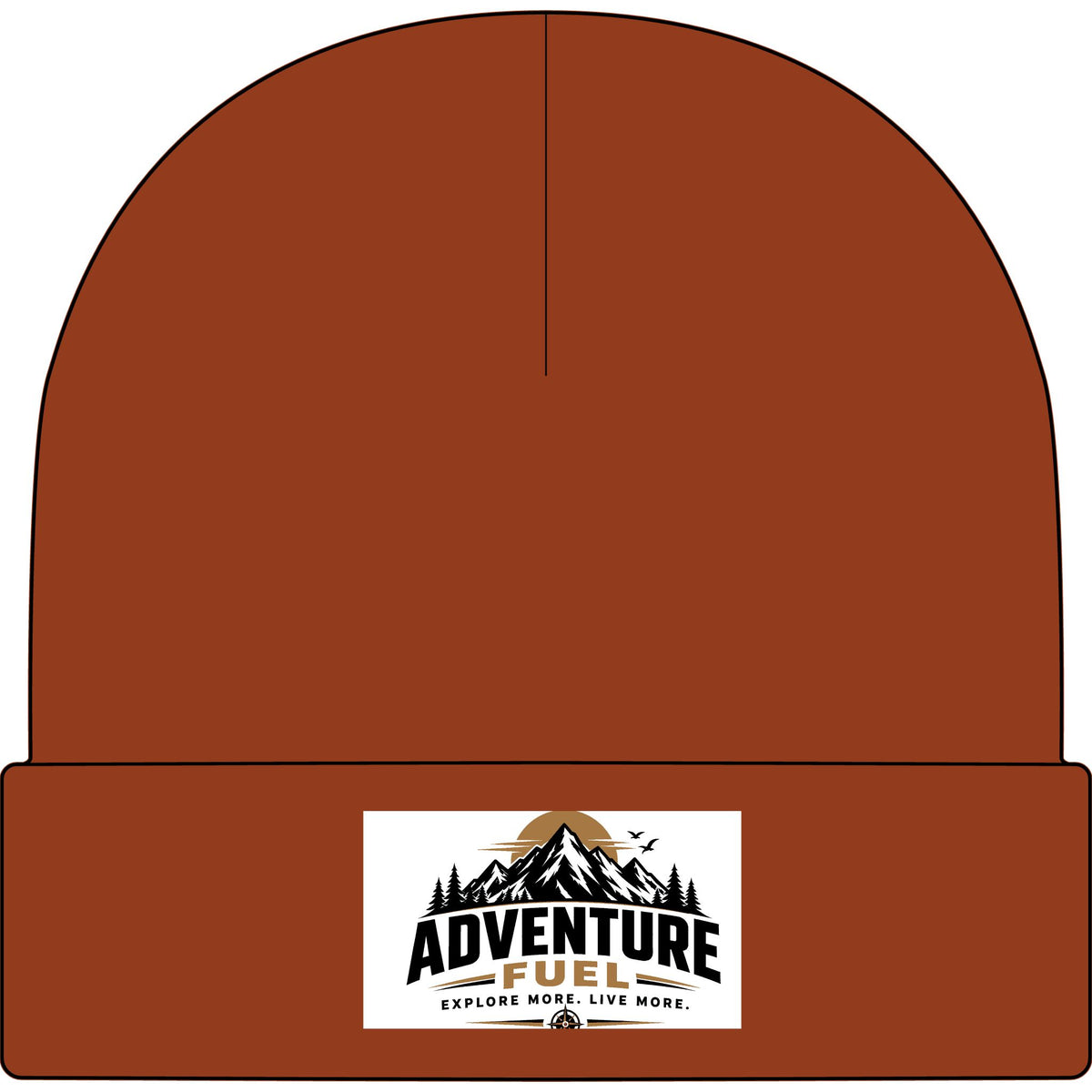 Adventure Fuel Cuff Beanie — Mountain Logo Knit Hat