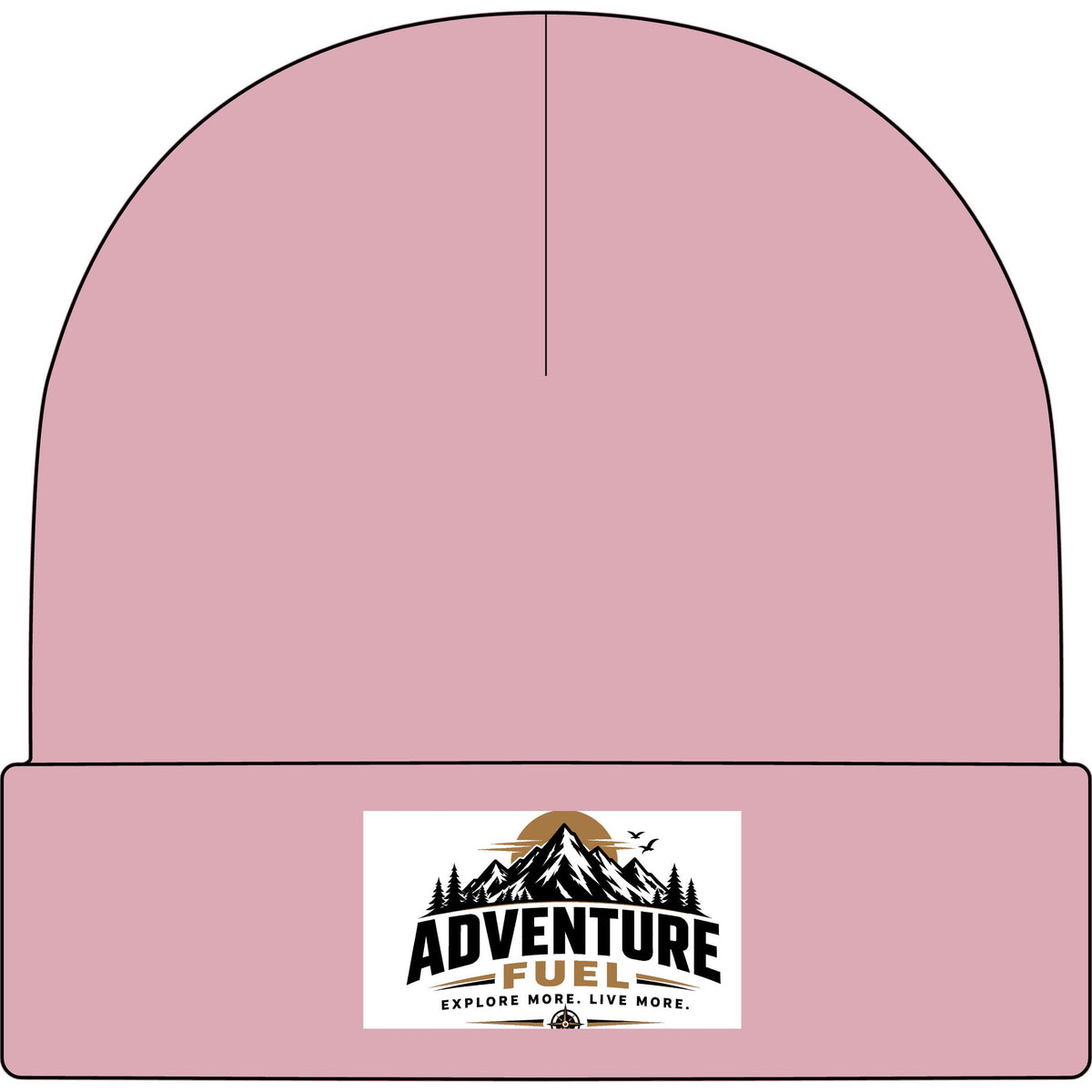Adventure Fuel Cuff Beanie — Mountain Logo Knit Hat