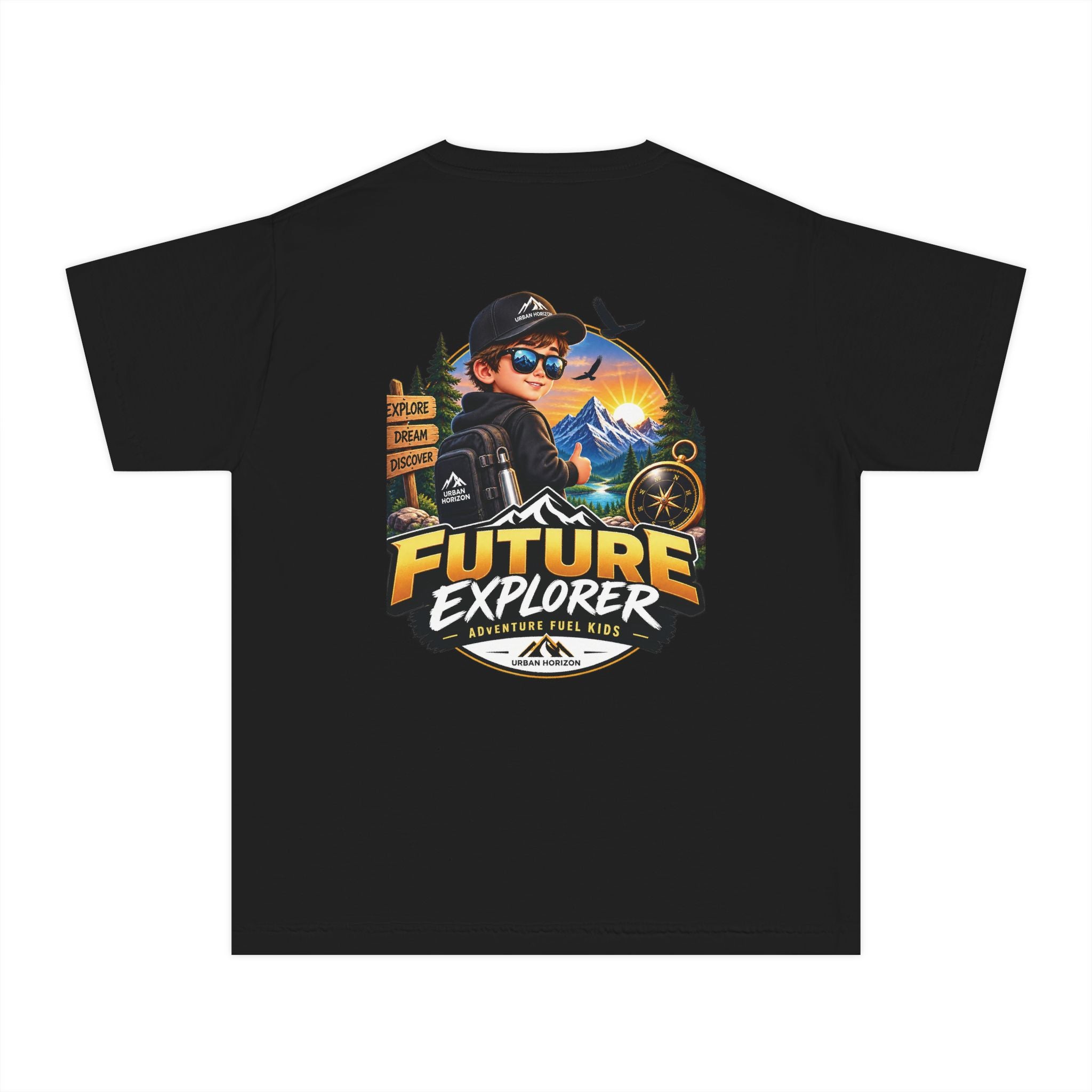 Youth Tee — "Future Explorer" Adventure Kids Graphic Shirt