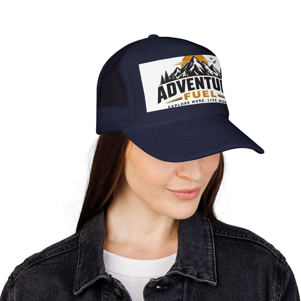 Adventure Fuel Trucker Hat — Explore More Live More Foam Cap