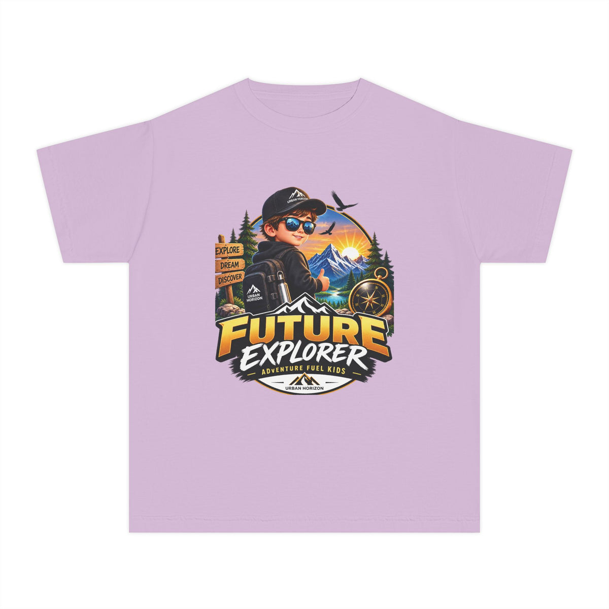 Youth Tee — "Future Explorer" Adventure Kids Graphic Shirt