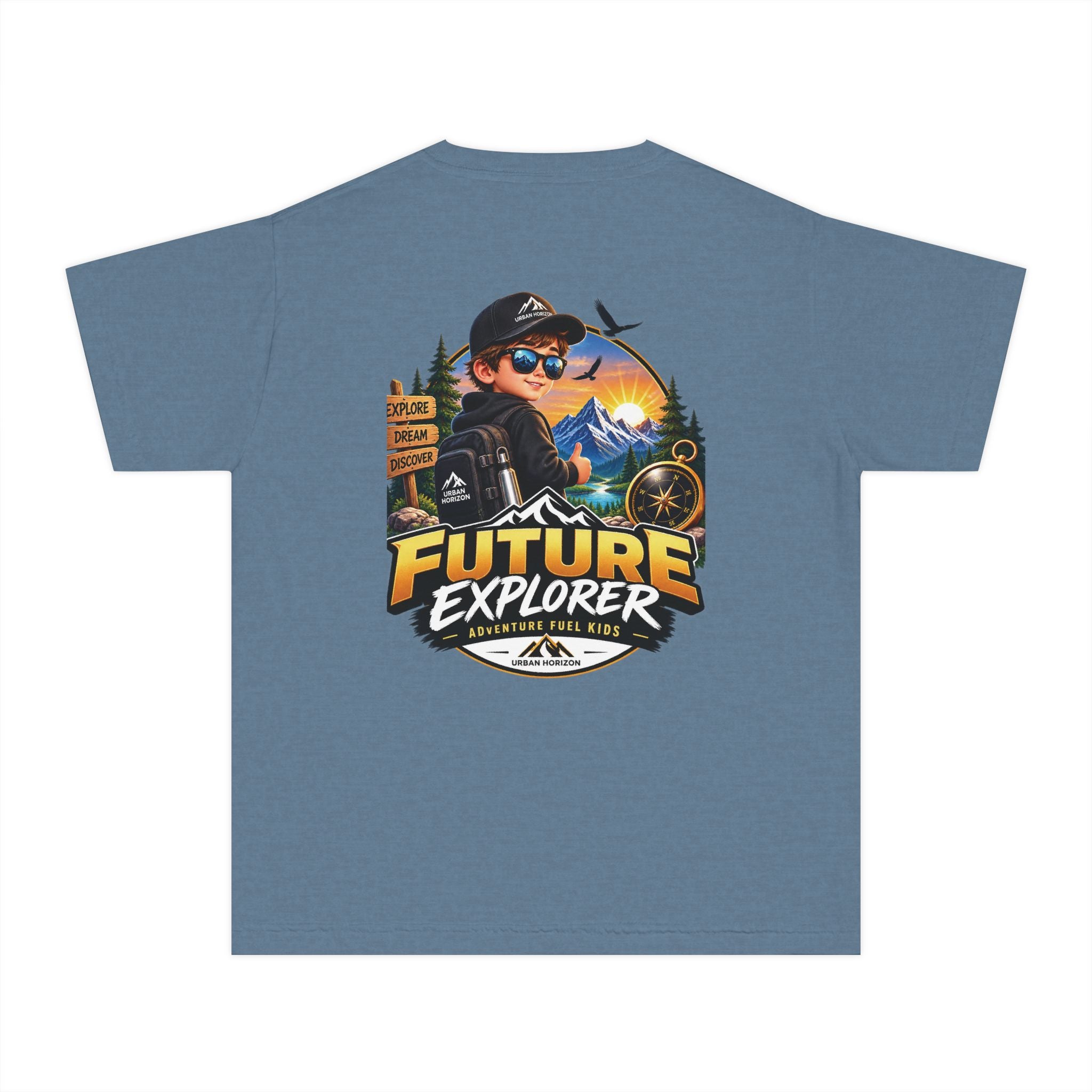 Youth Tee — "Future Explorer" Adventure Kids Graphic Shirt