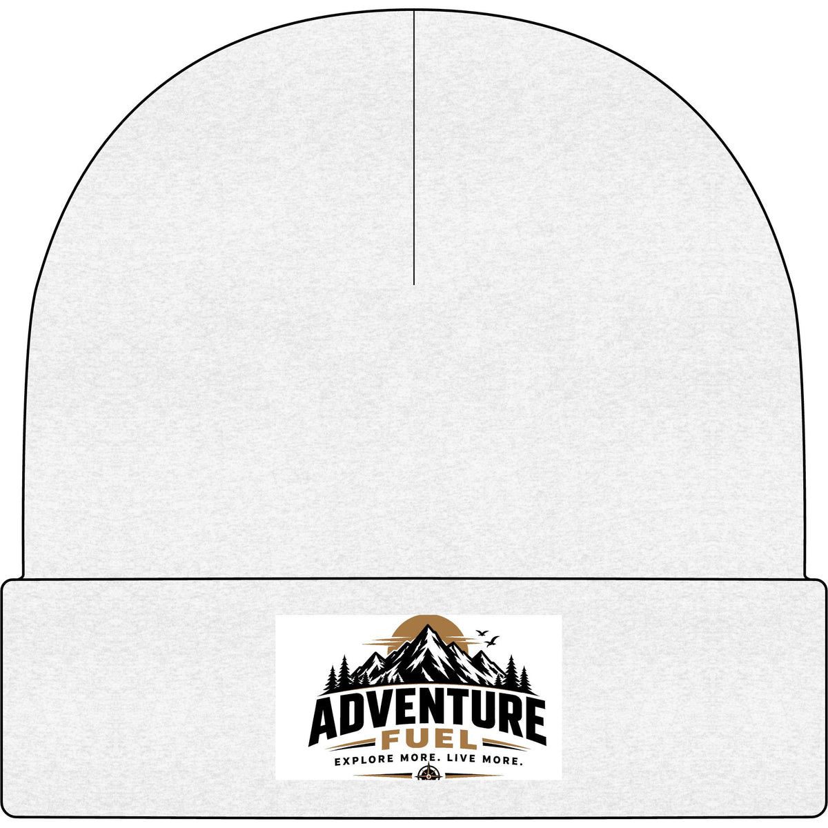 Adventure Fuel Cuff Beanie — Mountain Logo Knit Hat