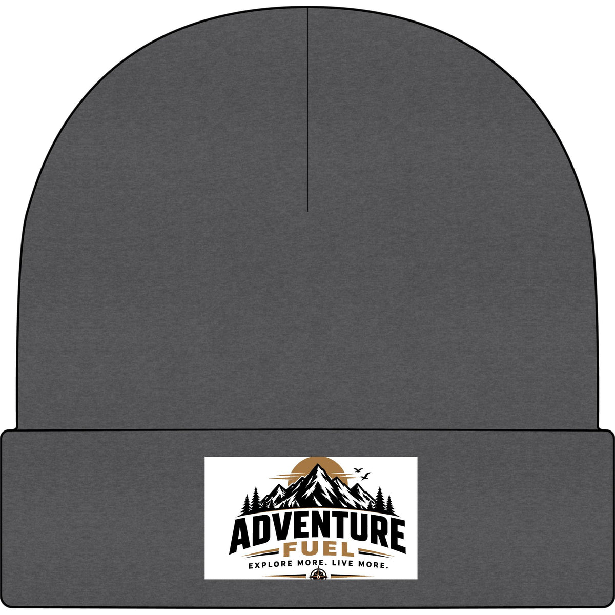 Adventure Fuel Cuff Beanie — Mountain Logo Knit Hat