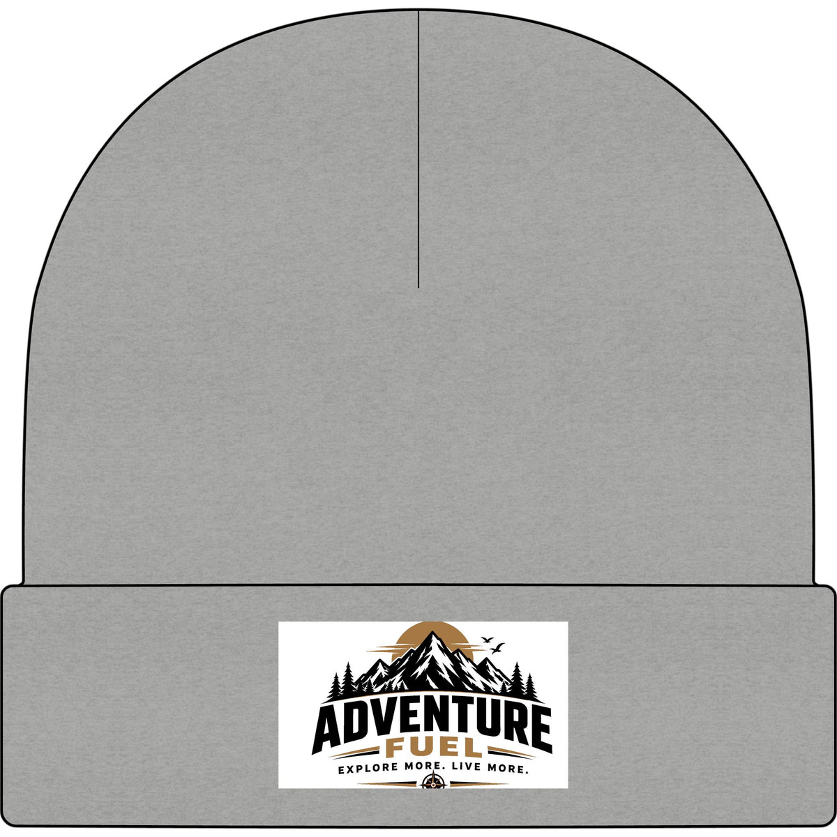 Adventure Fuel Cuff Beanie — Mountain Logo Knit Hat