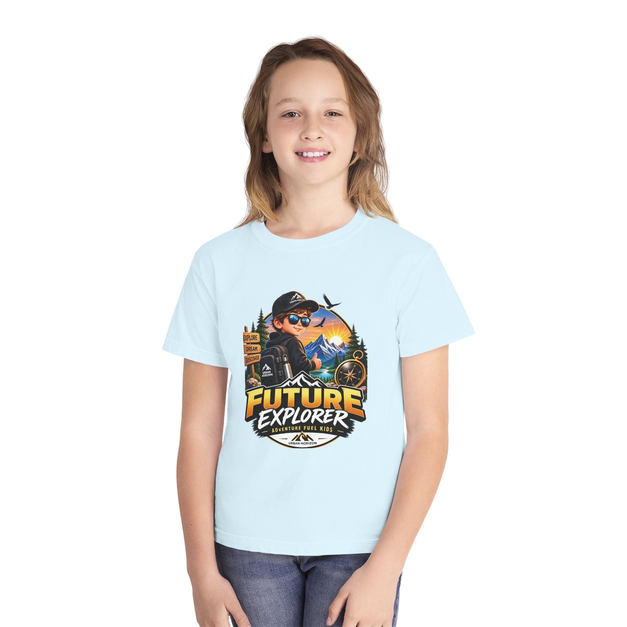 Youth Tee — "Future Explorer" Adventure Kids Graphic Shirt