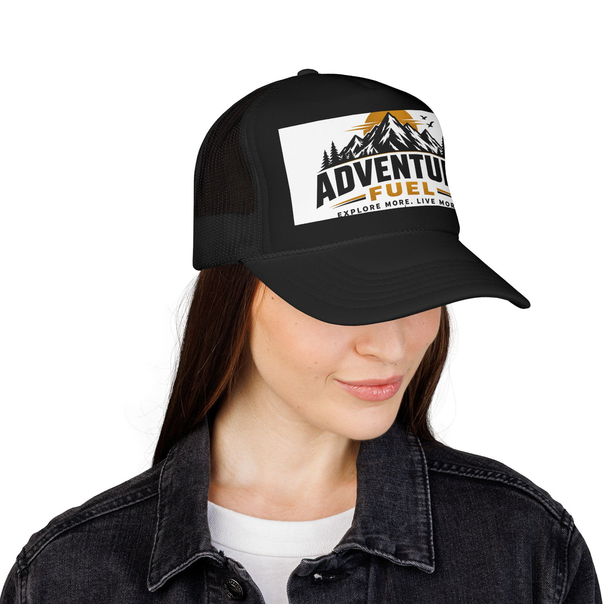 Adventure Fuel Trucker Hat — Explore More Live More Foam Cap