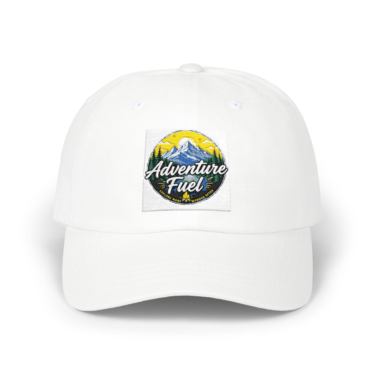 Adventure Fuel Dad Cap – Outdoor Mountain Patch Baseball Hat