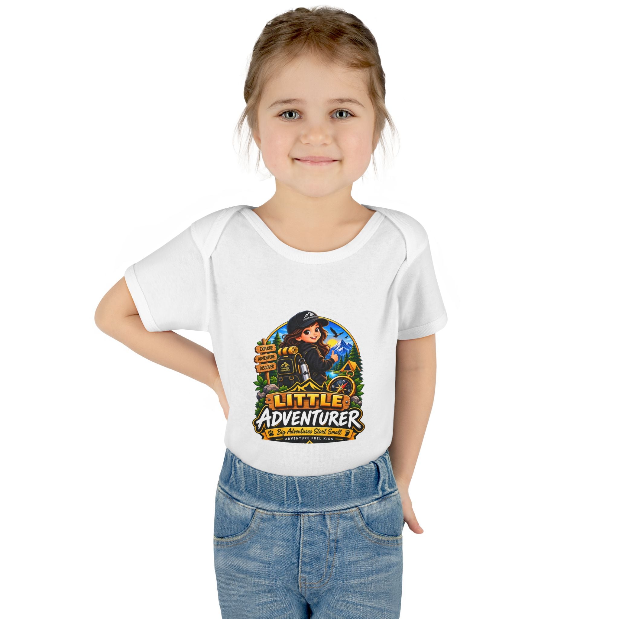 Little Adventurer Baby Bodysuit — Infant Explorer Graphic Onesie