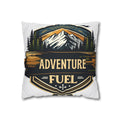 Adventure Fuel Pillowcase — Outdoor Mountain Graphic Square Throw Pillow