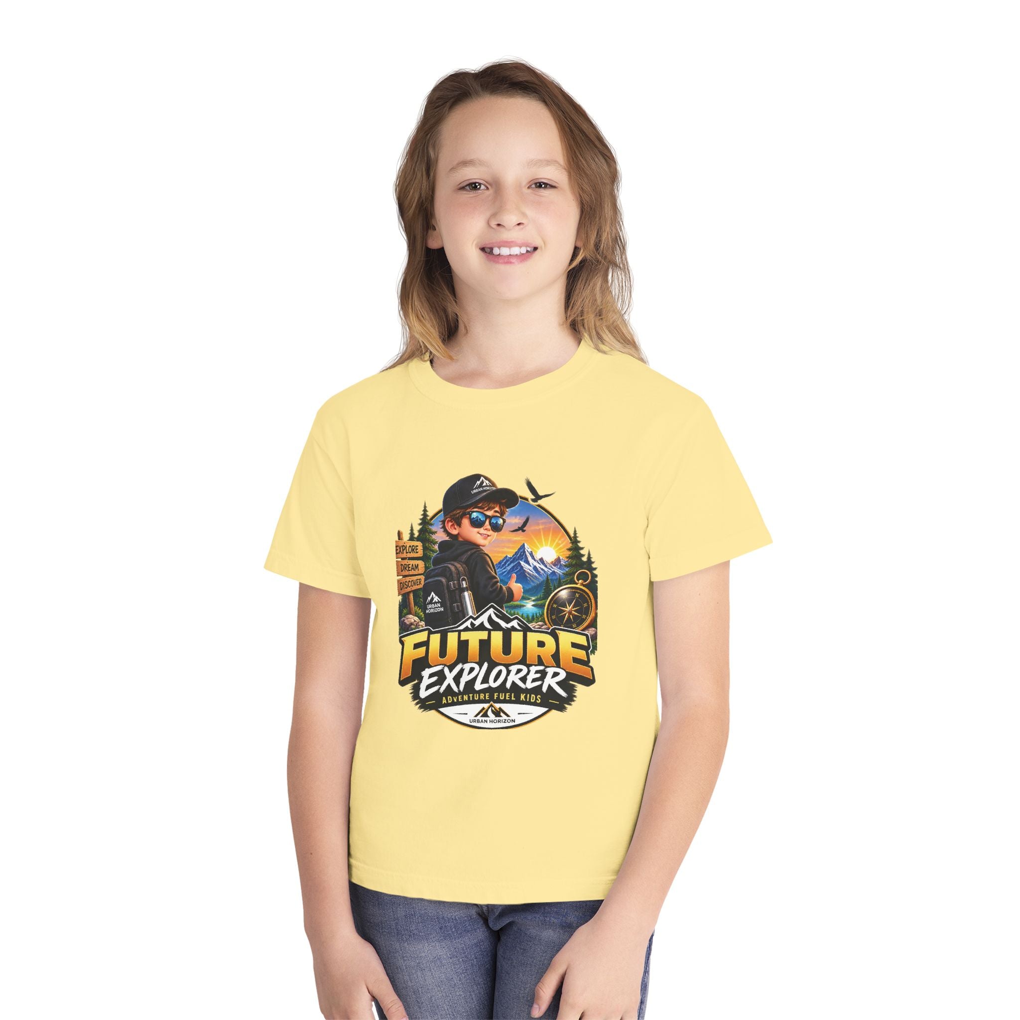 Youth Tee — "Future Explorer" Adventure Kids Graphic Shirt