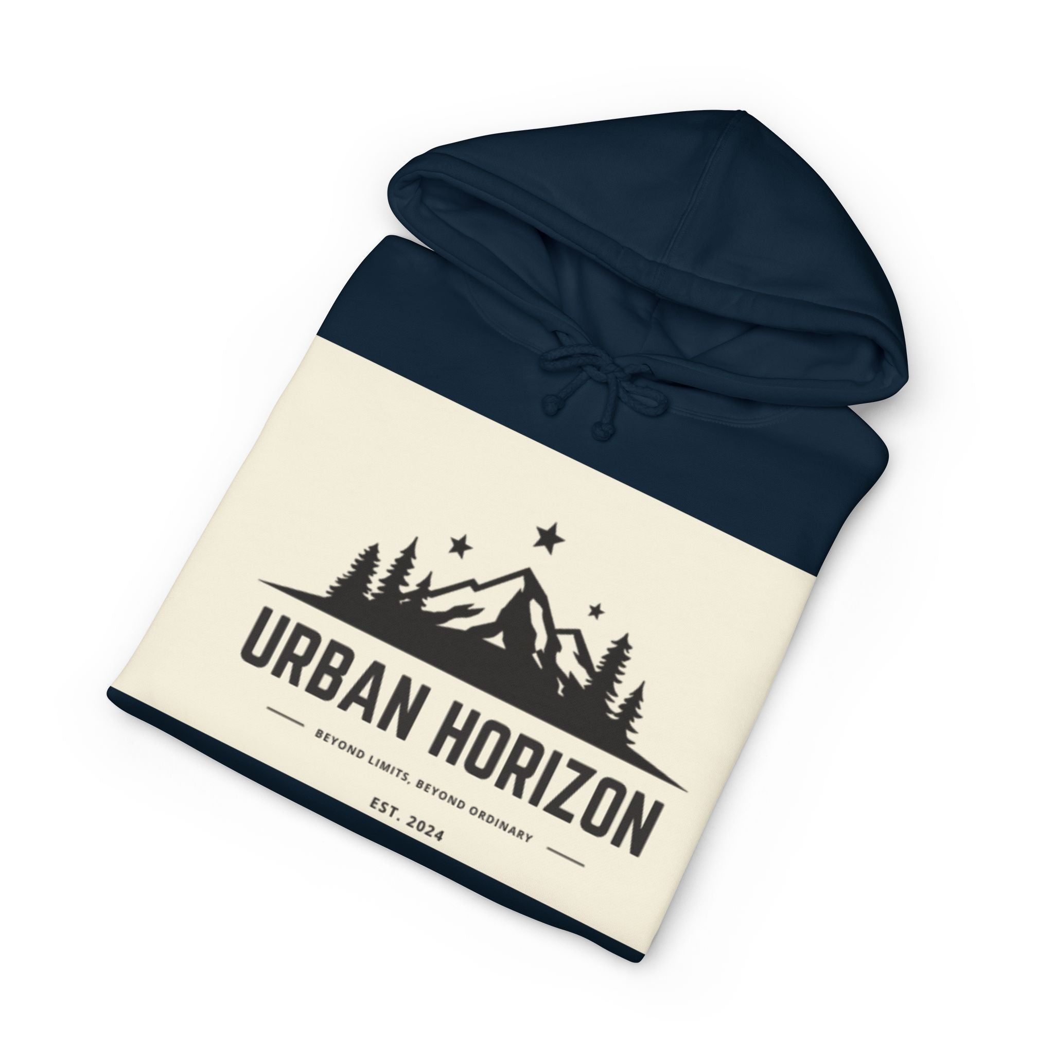 Urban Horizon Hoodie — Mountain Forest Graphic Hooded Sweatshirt