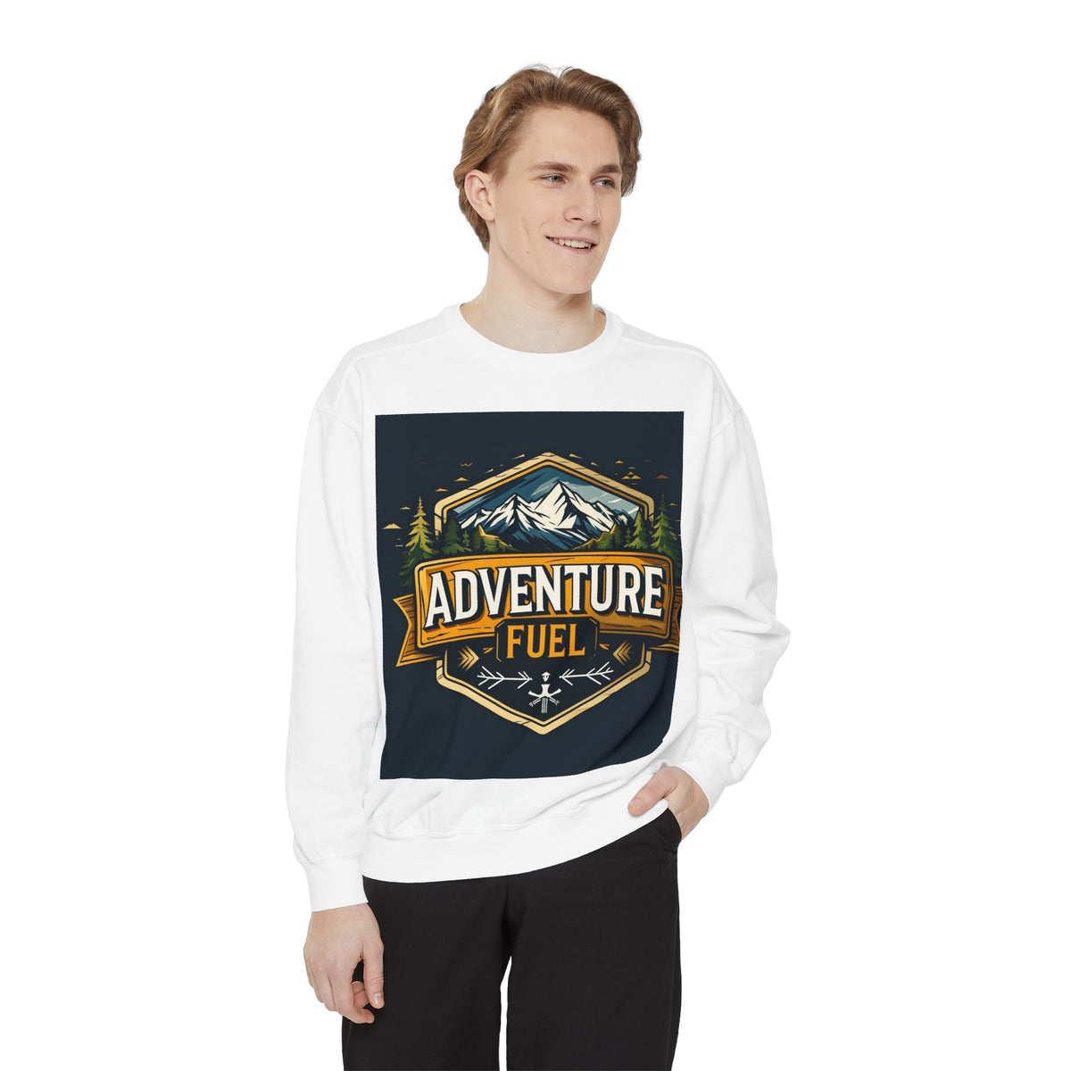 Adventure Fuel Sweatshirt — Mountain Outdoor Graphic Crewneck