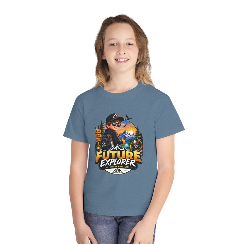 Youth Tee — "Future Explorer" Adventure Kids Graphic Shirt