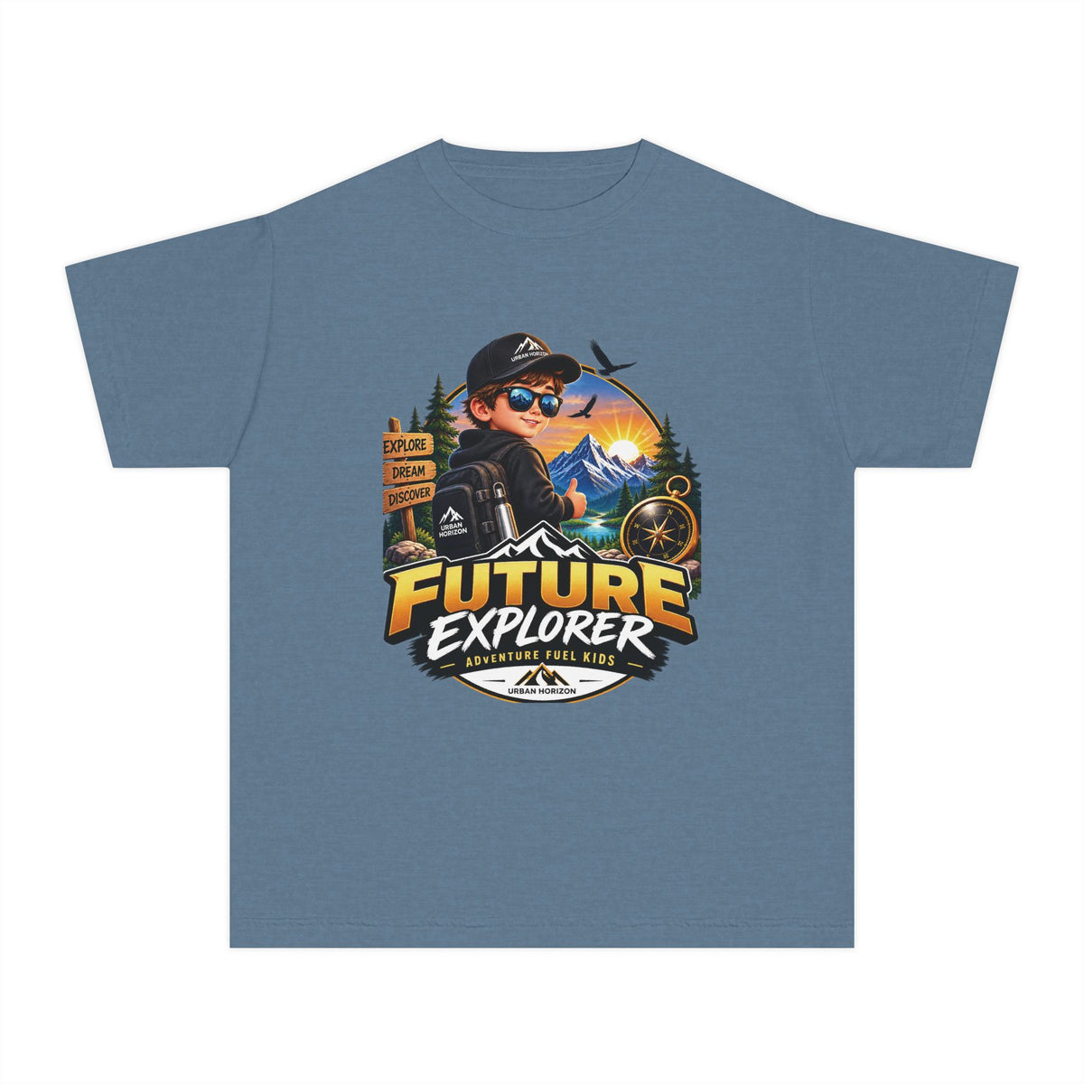 Youth Tee — "Future Explorer" Adventure Kids Graphic Shirt