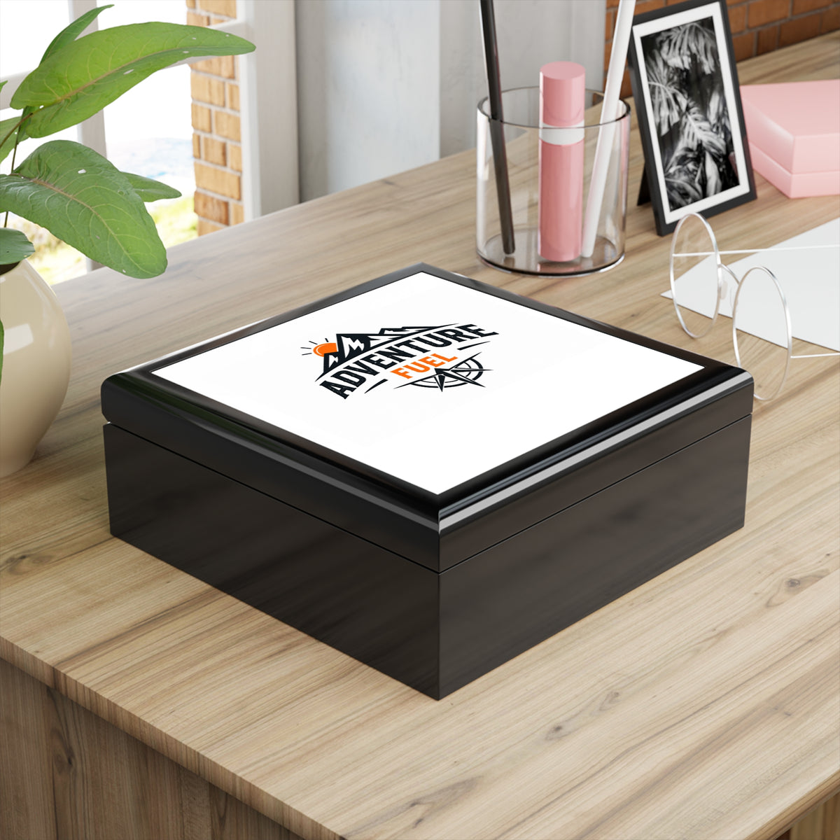 Adventure Fuel Jewelry Box — Mountain Compass Keepsake Box