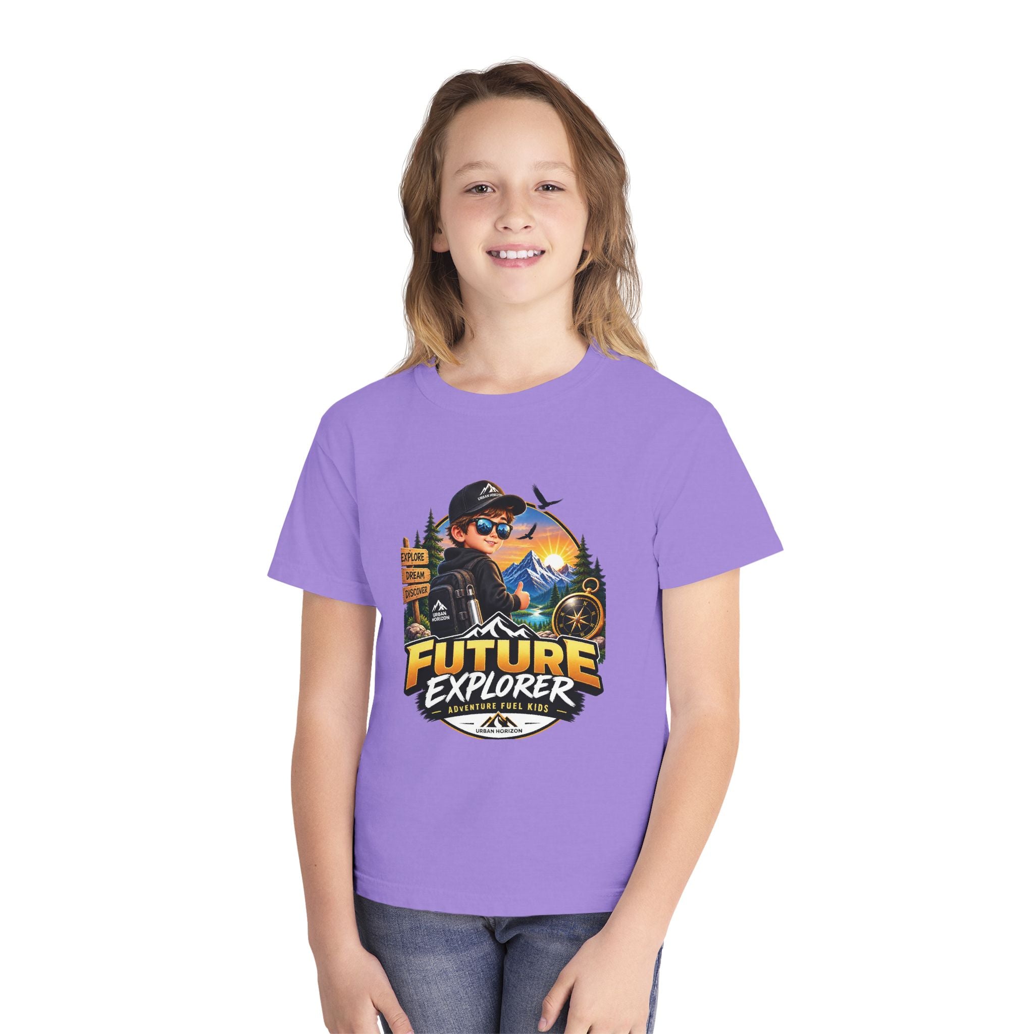 Youth Tee — "Future Explorer" Adventure Kids Graphic Shirt